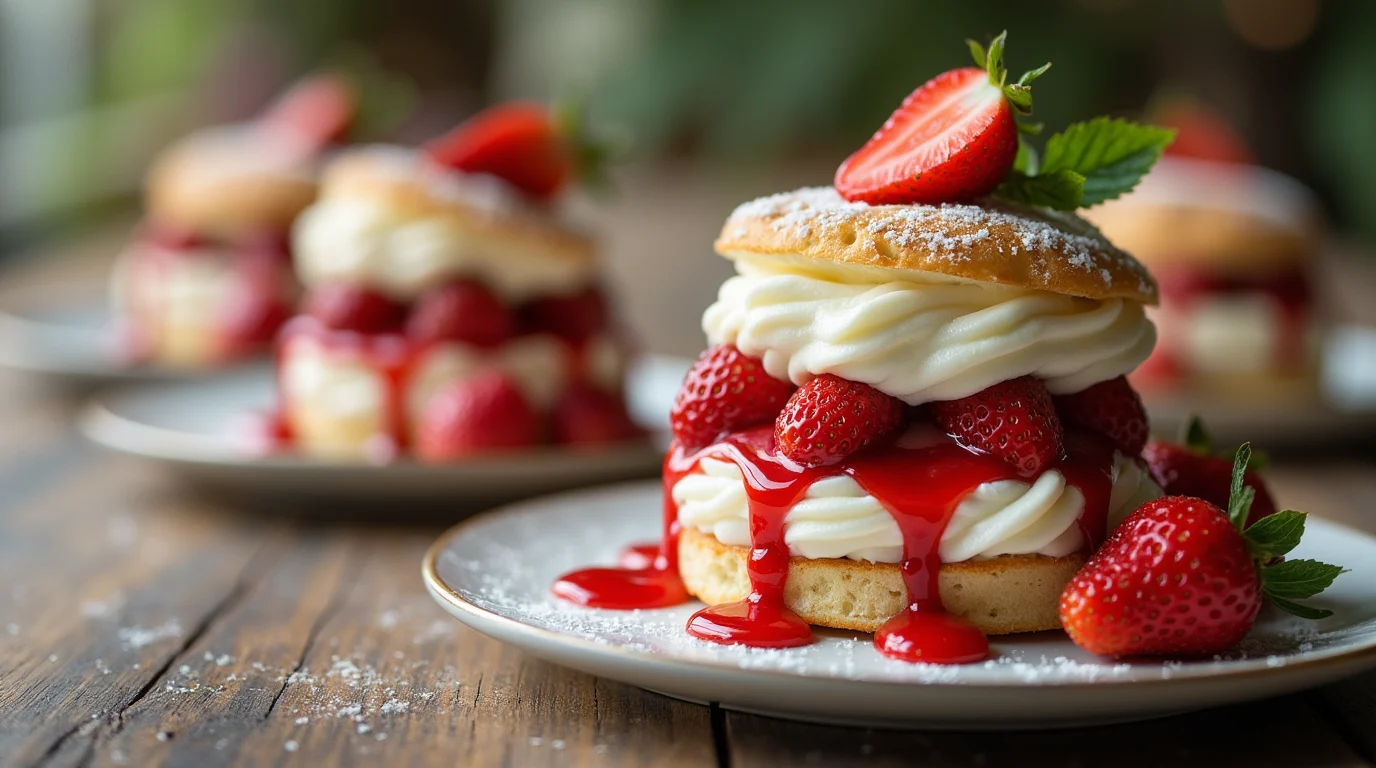 Classic Strawberry Shortcake recipe with fluffy shortcake, fresh strawberries, and whipped cream, perfect for spring desserts