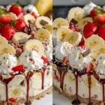 Banana Split Ice Cream Cake – Easy No-Bake Summer Dessert