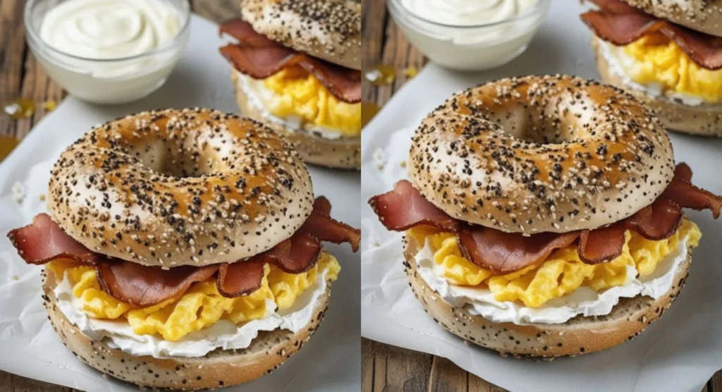 Breakfast Bagel Sandwich with Egg and Cream Cheese – The Ultimate Summer Bite