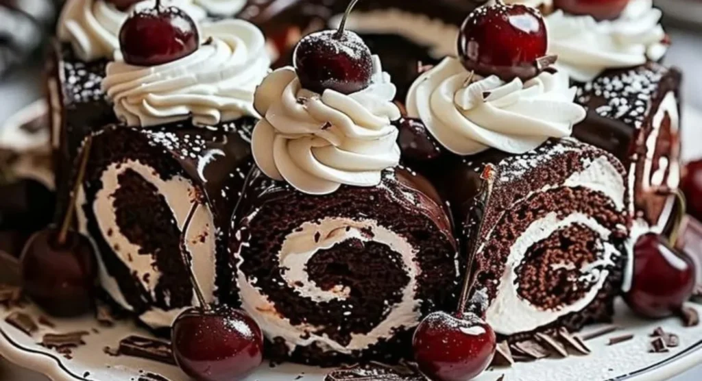 Chocolate Cherry Swiss Roll Cake Recipe – Decadent & Dreamy Dessert