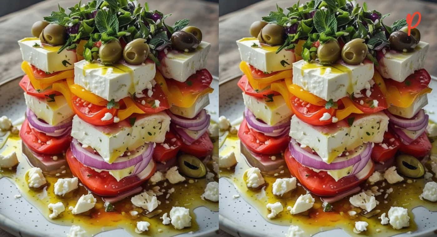 Greek Salad Stack Recipe: A Colorful Summer Showstopper for Any Table