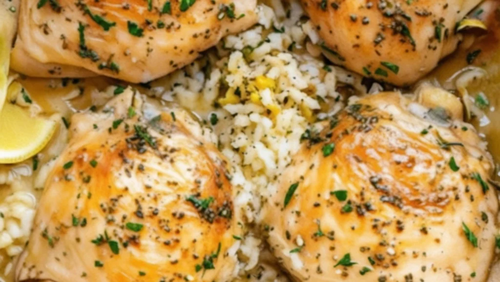 Lemon Garlic Chicken and Rice Recipe