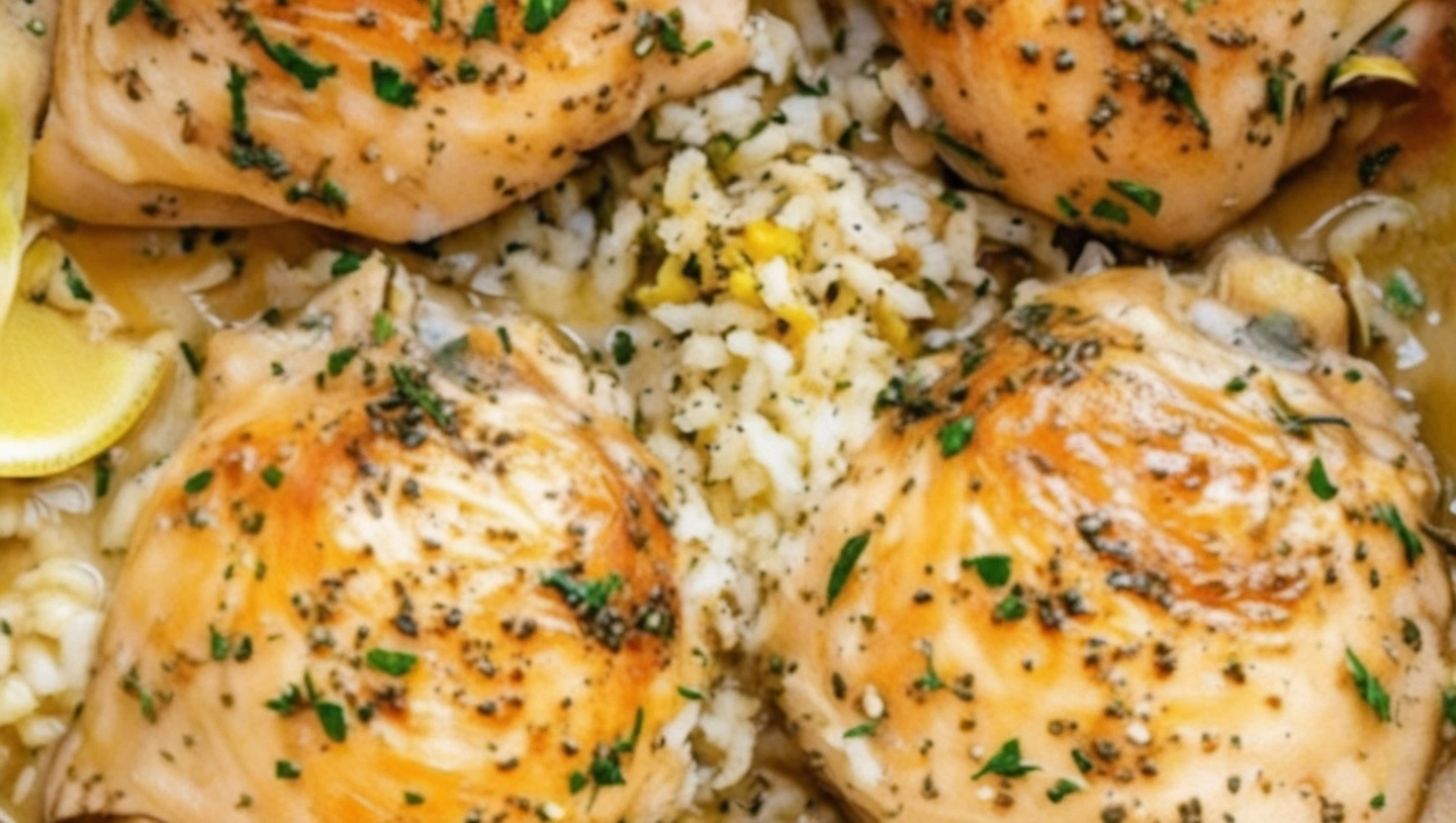 Lemon Garlic Chicken and Rice Recipe