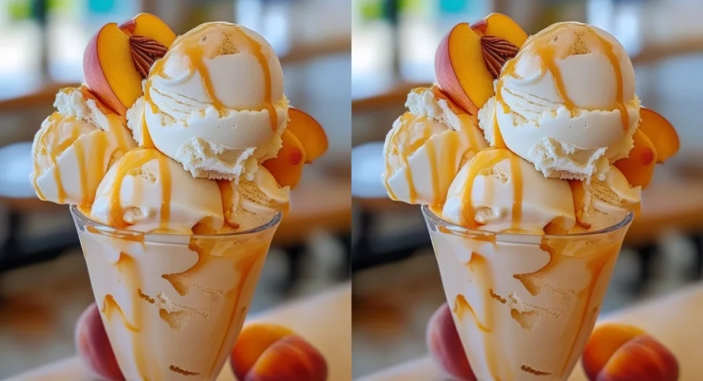 Peach Ice Cream Sundae Delight – The Ultimate Summer Treat You’ll Crave