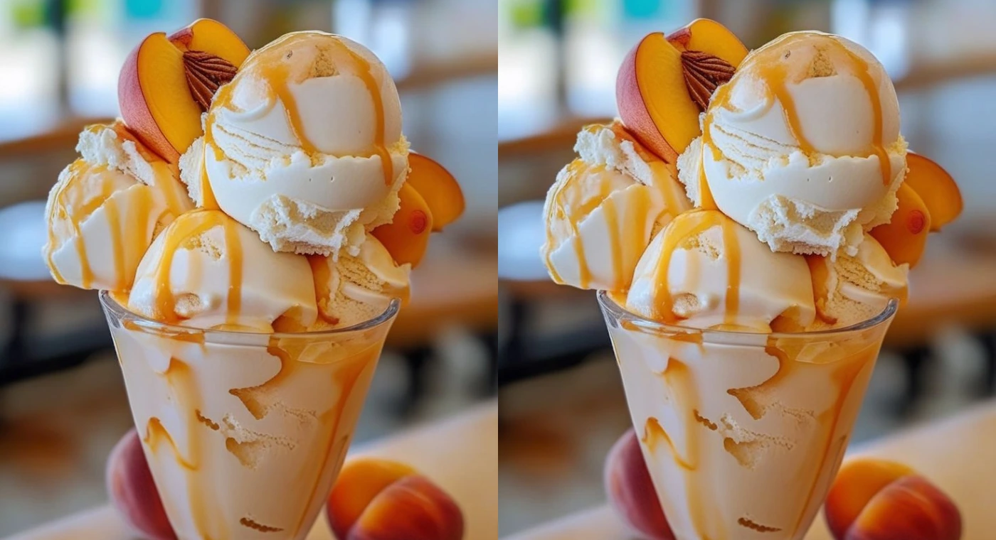 Peach Ice Cream Sundae Delight – The Ultimate Summer Treat You’ll Crave