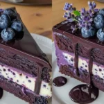 Blueberry Chocolate Layer Cake: A Decadent Summer Dessert with Vanilla Cream & Ganache