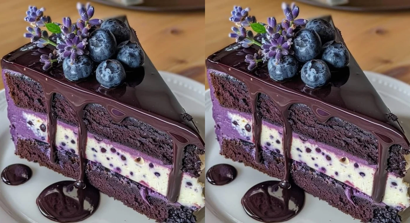 Blueberry Chocolate Layer Cake: A Decadent Summer Dessert with Vanilla Cream & Ganache