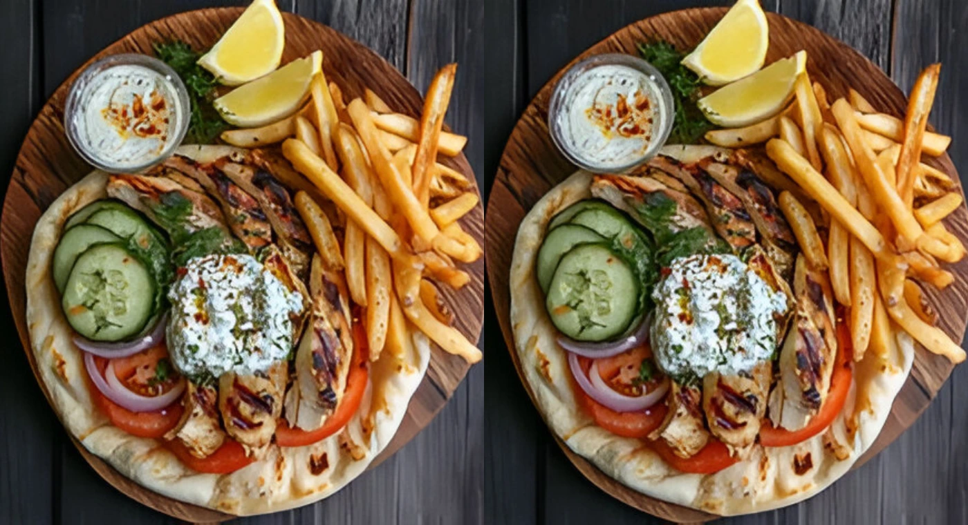 Grilled Chicken Pita Wrap Plate – Big Flavor in Every Bite