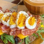 Easy Summer Breakfast Toast with Boiled Eggs and Cheddar