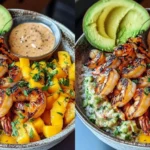 The Best Summer Grilled Shrimp Bowl – Mango, Avocado & Creamy Sauce
