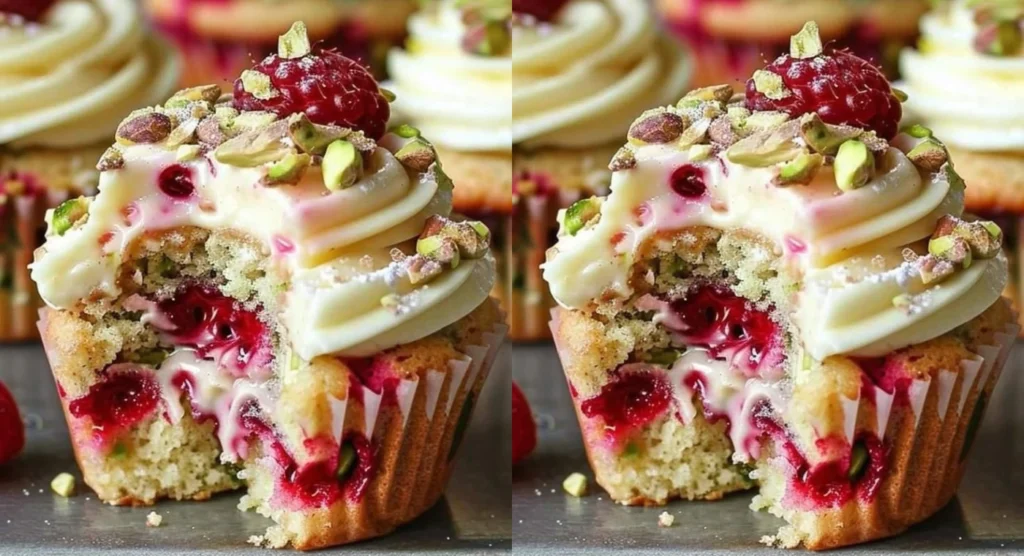 Summer Raspberry Pistachio Cupcakes – Irresistibly Moist & Flavorful