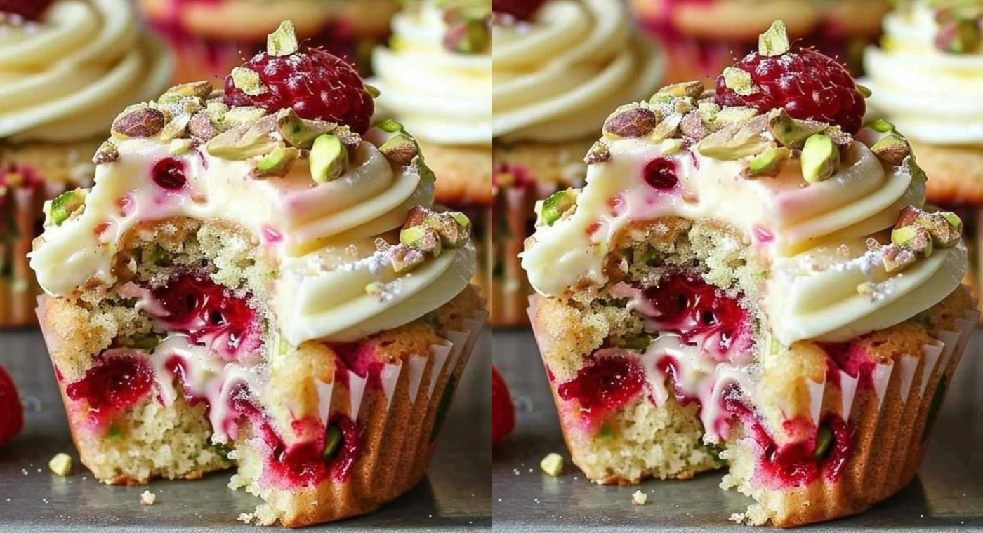 Summer Raspberry Pistachio Cupcakes – Irresistibly Moist & Flavorful