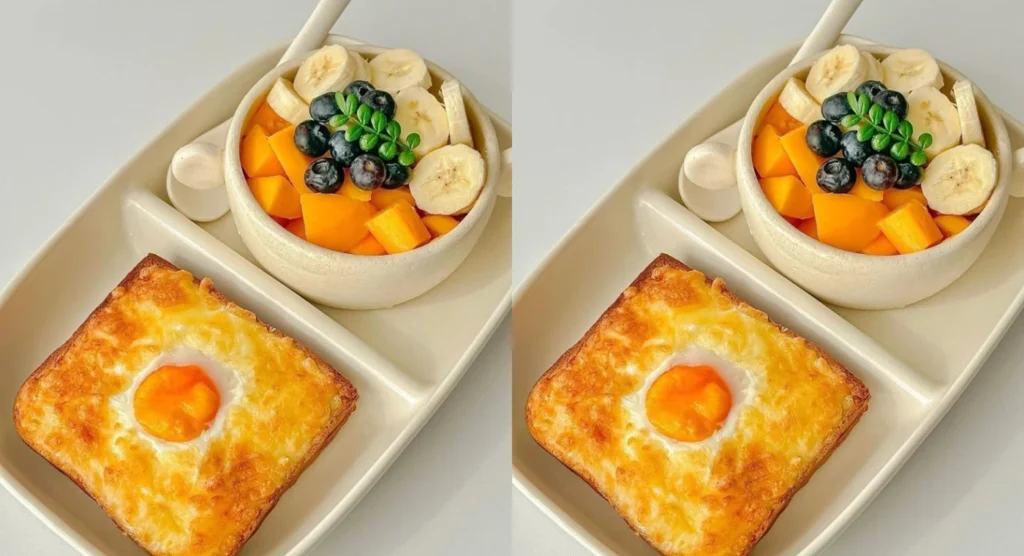 Sunny Side Up Egg Toast & Tropical Fruit Bowl – A Perfect Summer Breakfast